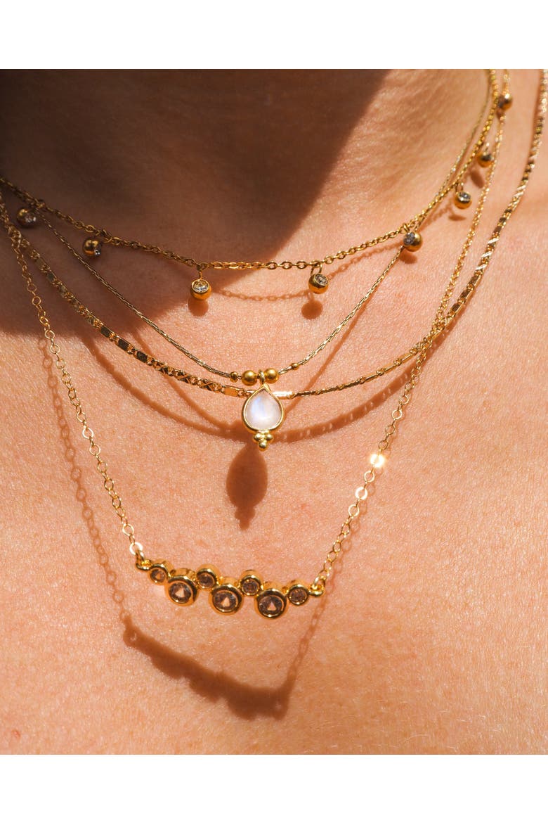 Diamond Rain Necklace, Alternate, color, Gold