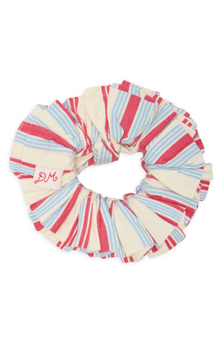 Damson Madder Garter Scrunchie, Alternate, color, Ivory Multi