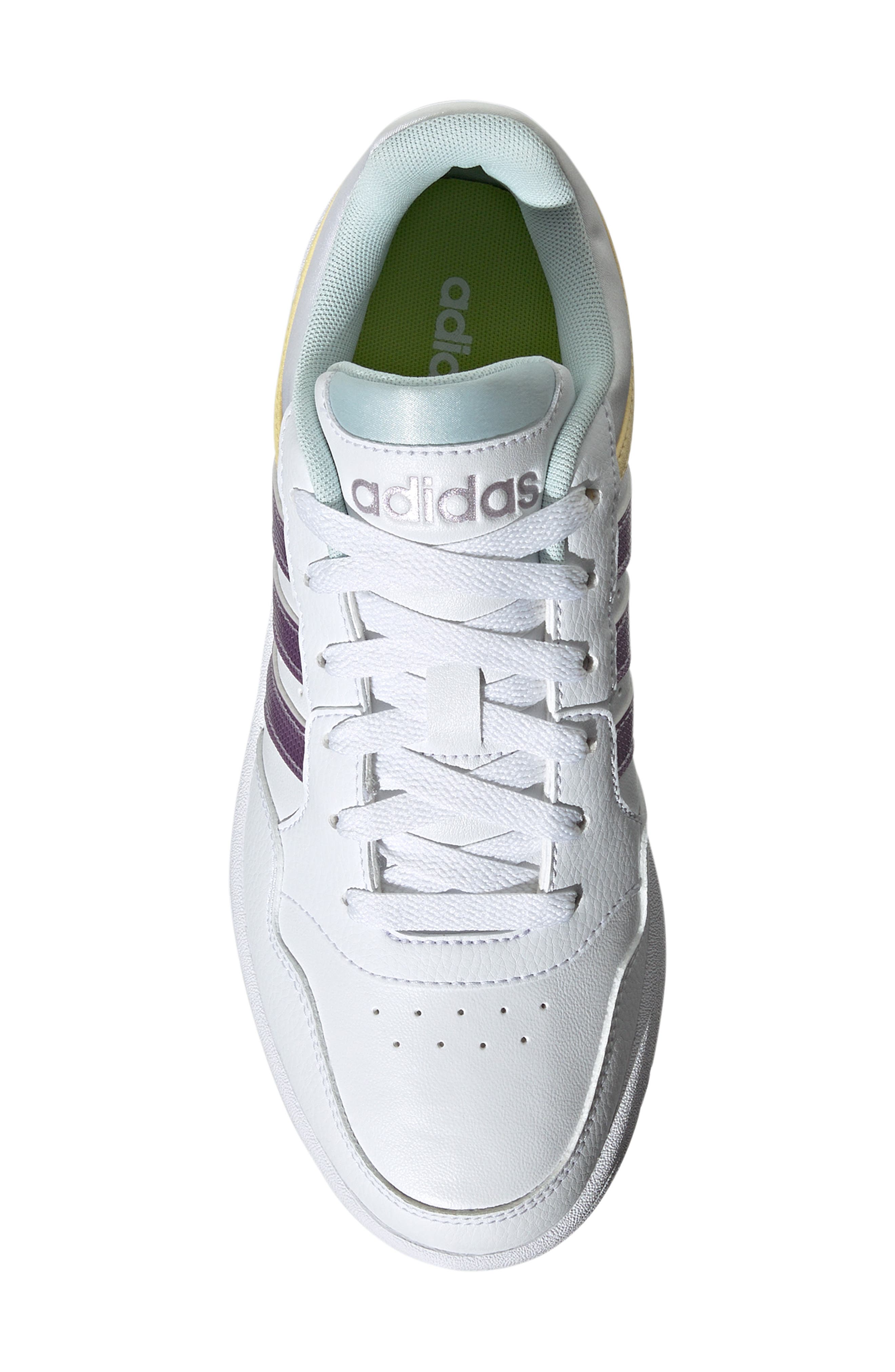 Hoops 3.0 Sneaker, Alternate, color, WHITE/MATTE PURPLE/YELLOW