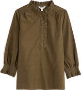 Seasalt Cornwall Feather Star Ruffle Corduroy Top