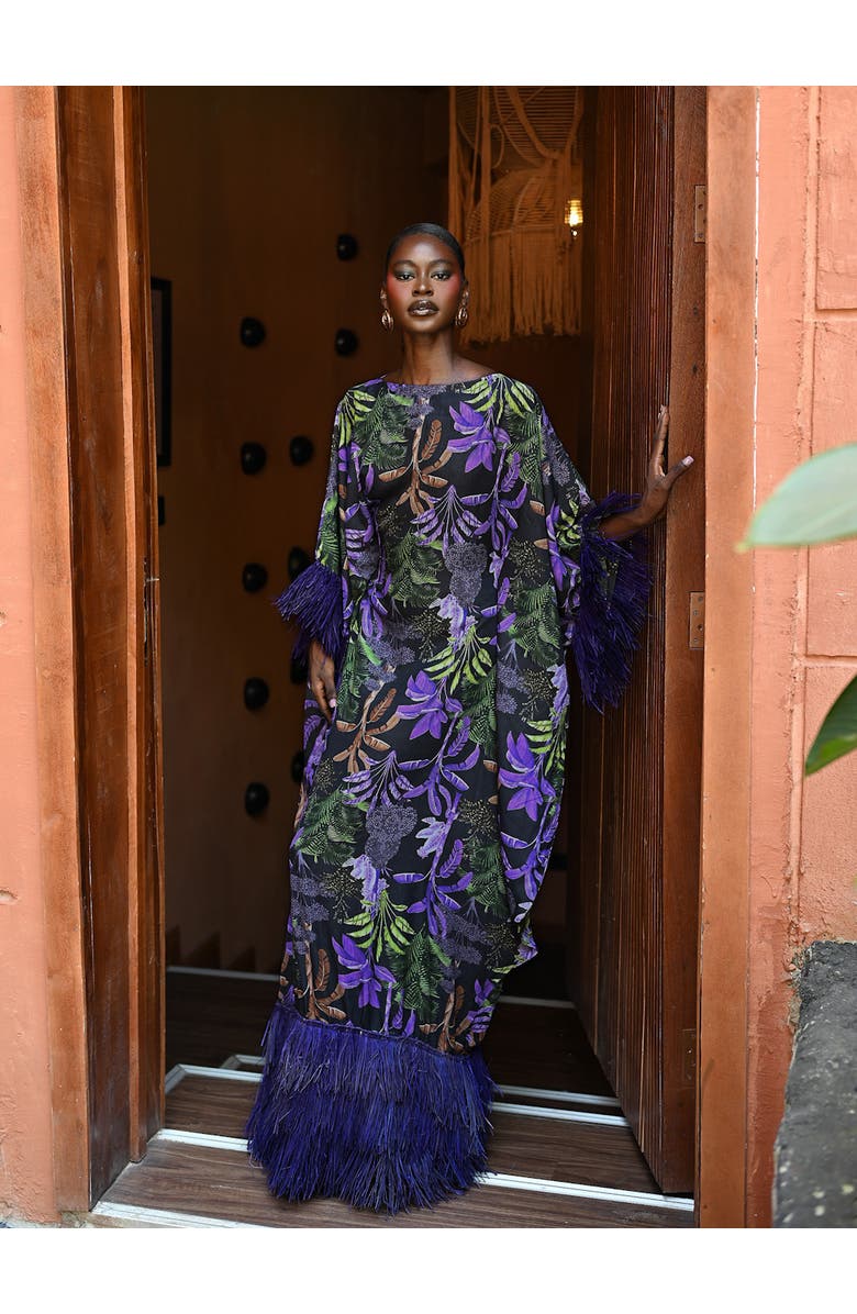 Flaunt Archive Abeni Raffia Dress, Alternate, color, Purple