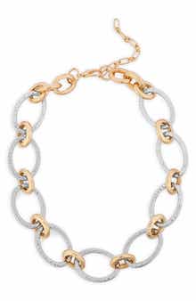 Two-Tone Chunky Chain Necklace
