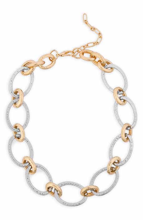 Two-Tone Chunky Chain Necklace