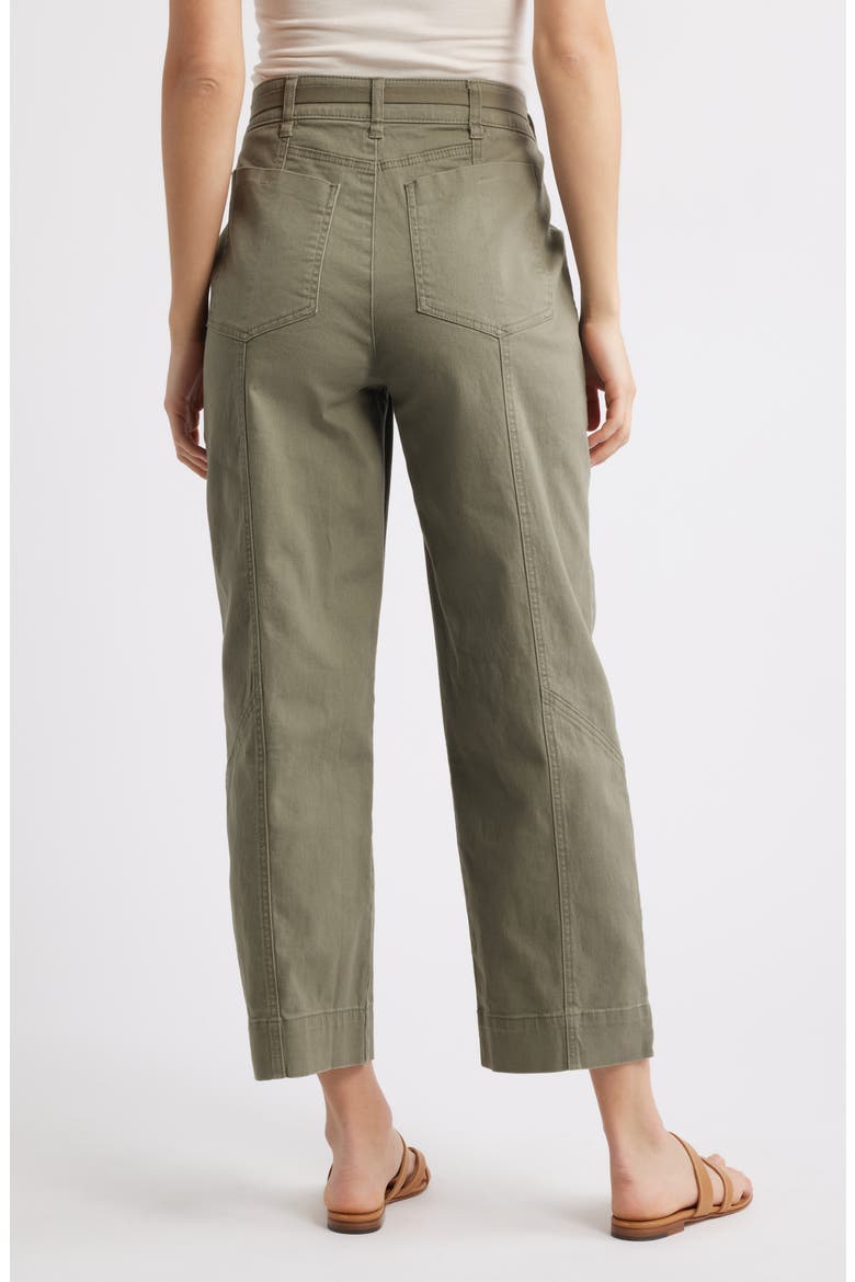 Skyrise Relaxed Straight Leg Twill Pants, Alternate, color, LAUREL OAK