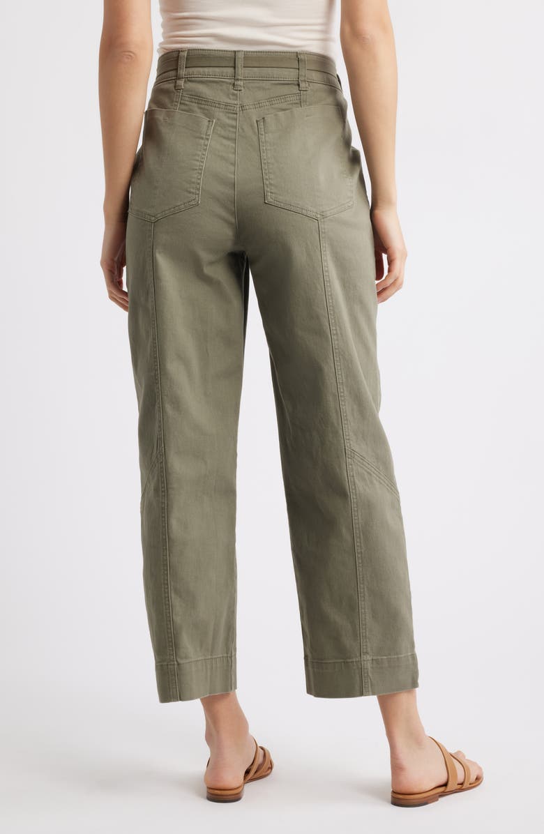Wit & Wisdom Skyrise Relaxed Straight Leg Twill Pants, Alternate, color, Laurel Oak