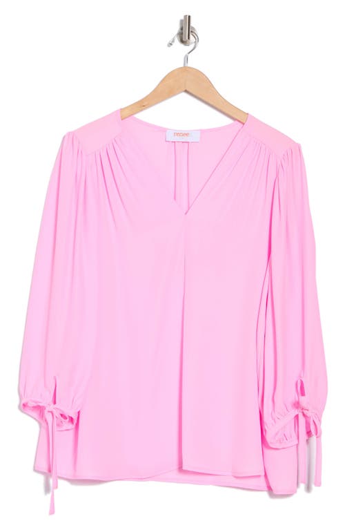 Renee C V-neck Tie Sleeve Top