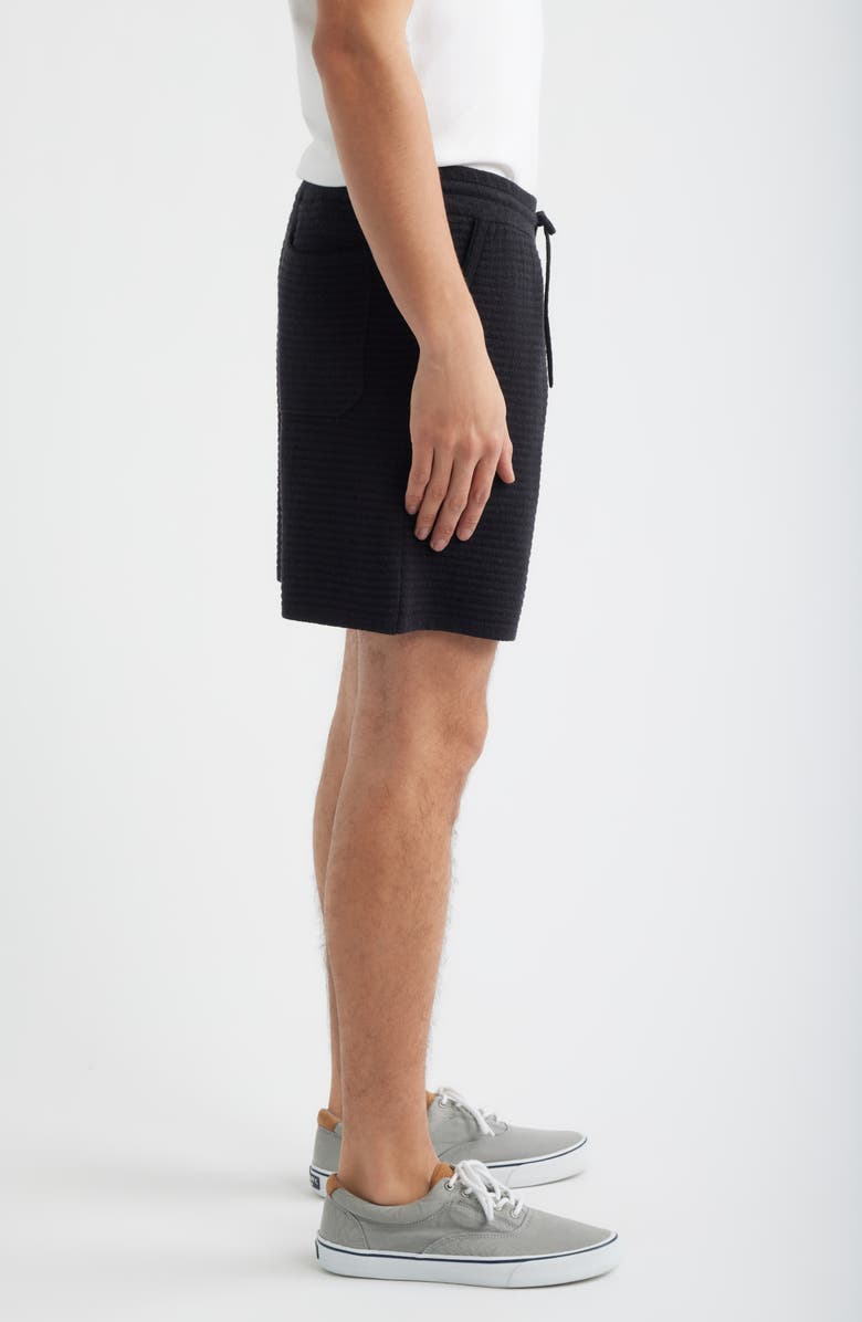 rag & bone Zuma Ottoman Stitch Shorts, Alternate, color, Black