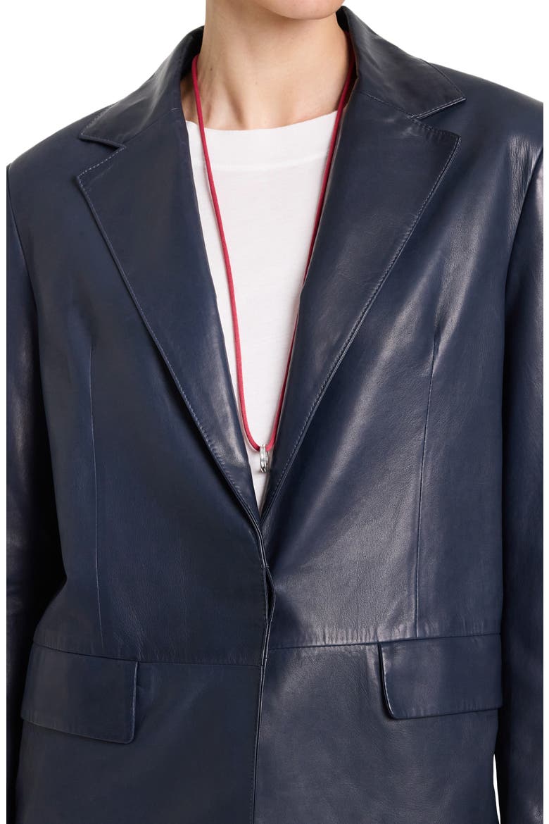 Jillian Leather Blazer, Alternate, color, MIDNIGHT