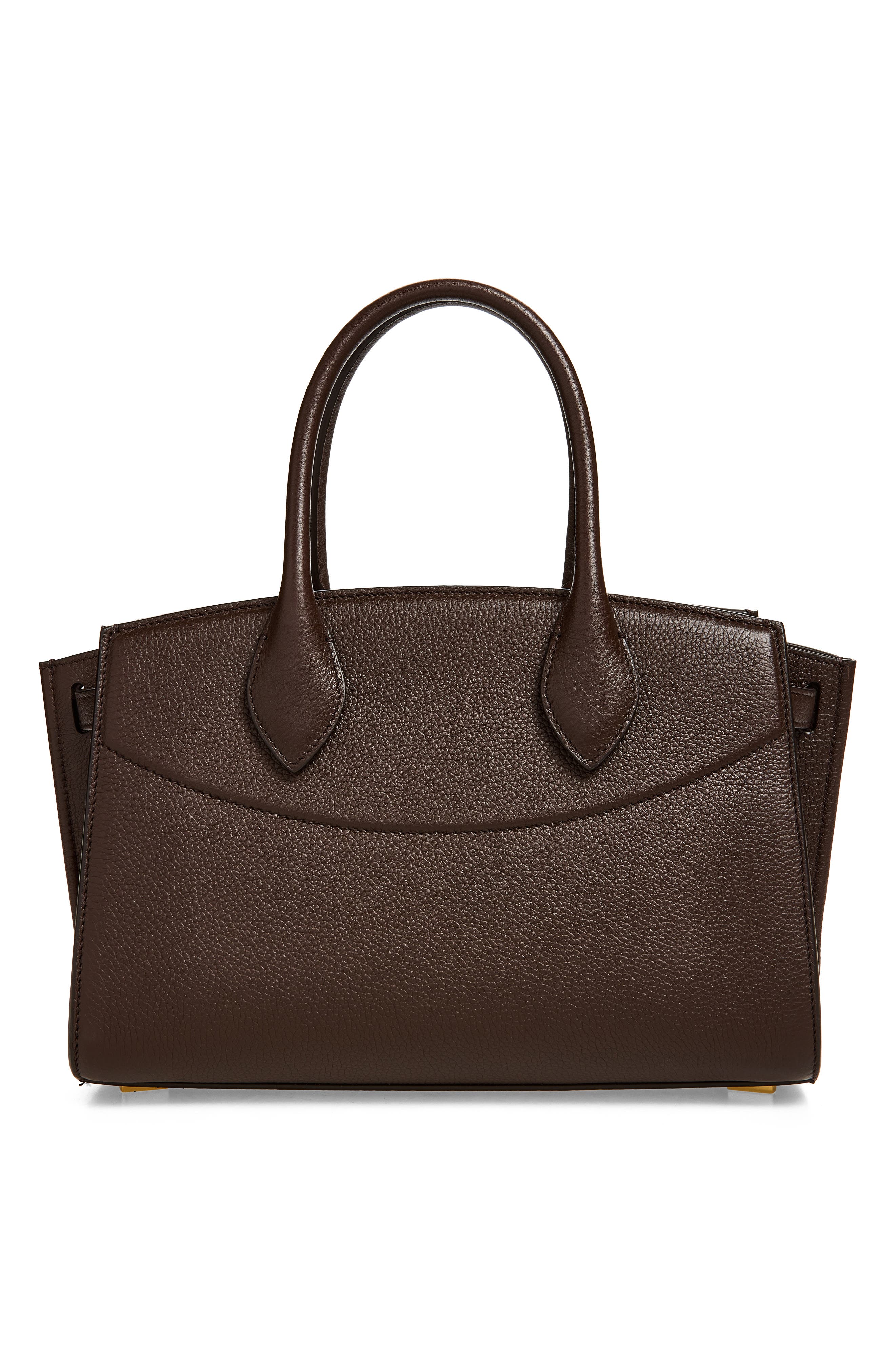 FERRAGAMO Small The Studio Soft Leather Top Handle Bag, Alternate, color, Testa Di Moro