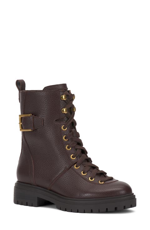 Becinda Leather Combat Boot