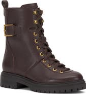 Vince Camuto Becinda Leather Combat Boot