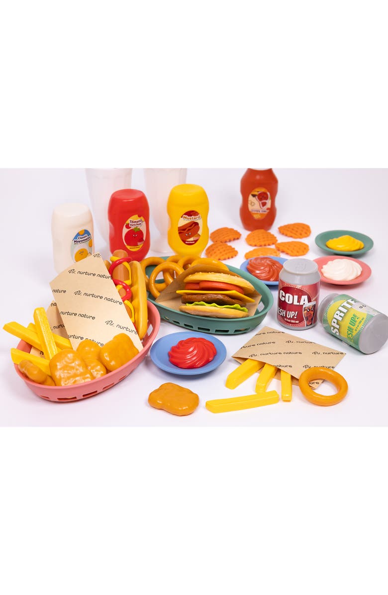 NurtureNature Imaginative Minds Fast Food Set, 56Pc, Alternate, color, Multicolored