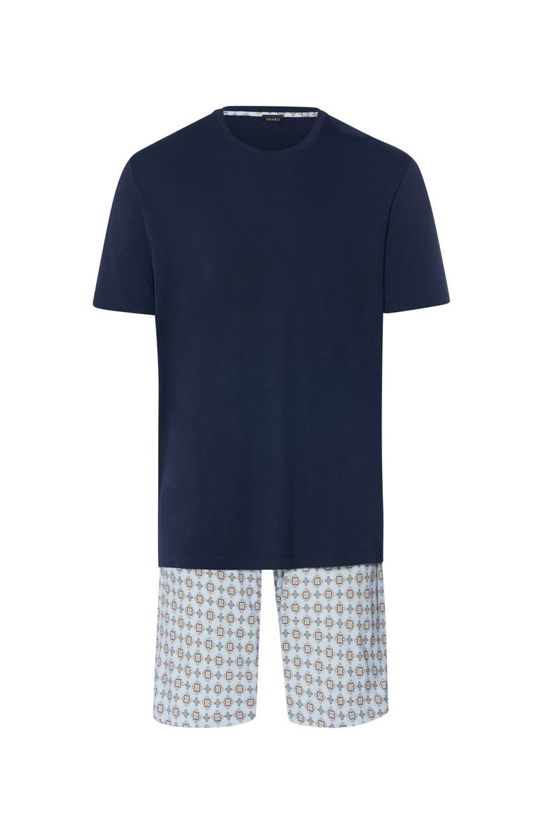 Hanro Night And Day Cotton and TENCEL Crew Neck Pajama Set, Main, color, Pumpkin Ornaments