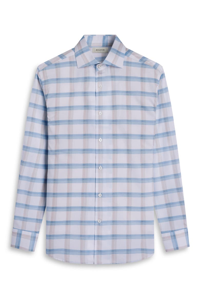 Alvin Trim Fit Plais Cotton Button-Up Shirt, Alternate, color, ALMOND