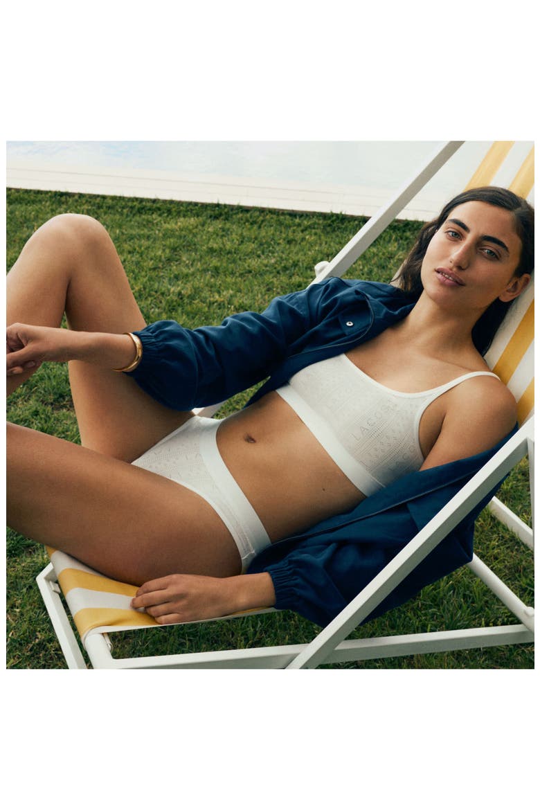 Textured Bikini Briefs, Alternate, color, FLOUR