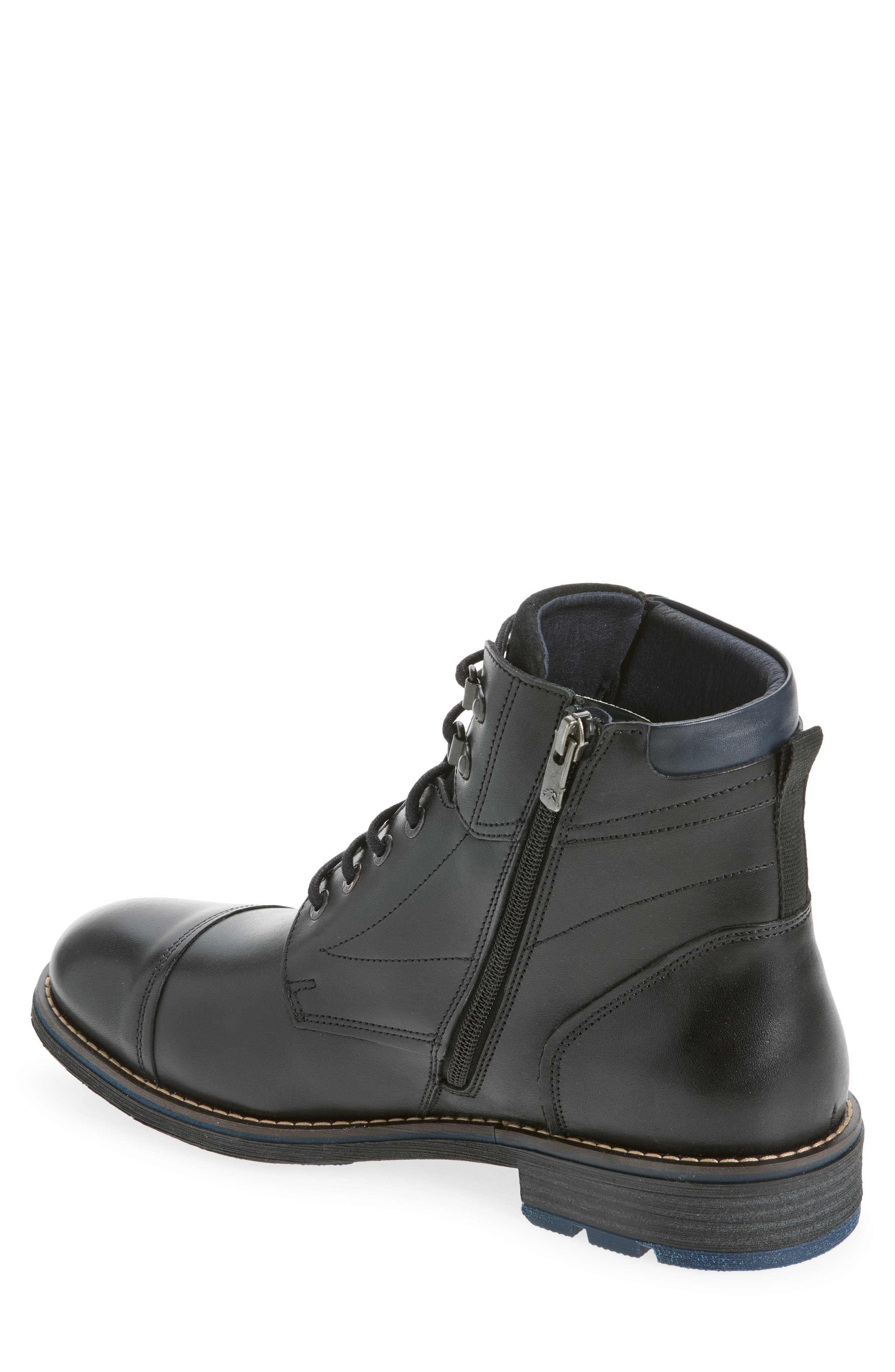 Terry Leather Boot, Alternate, color, BLACK