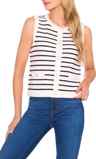 Stripe Crewneck Sweater Vest