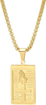 STEELTIME Men's Pray Tag Necklace