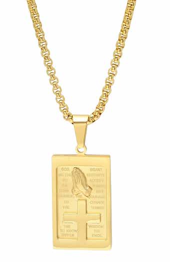 Men's Pray Tag Necklace