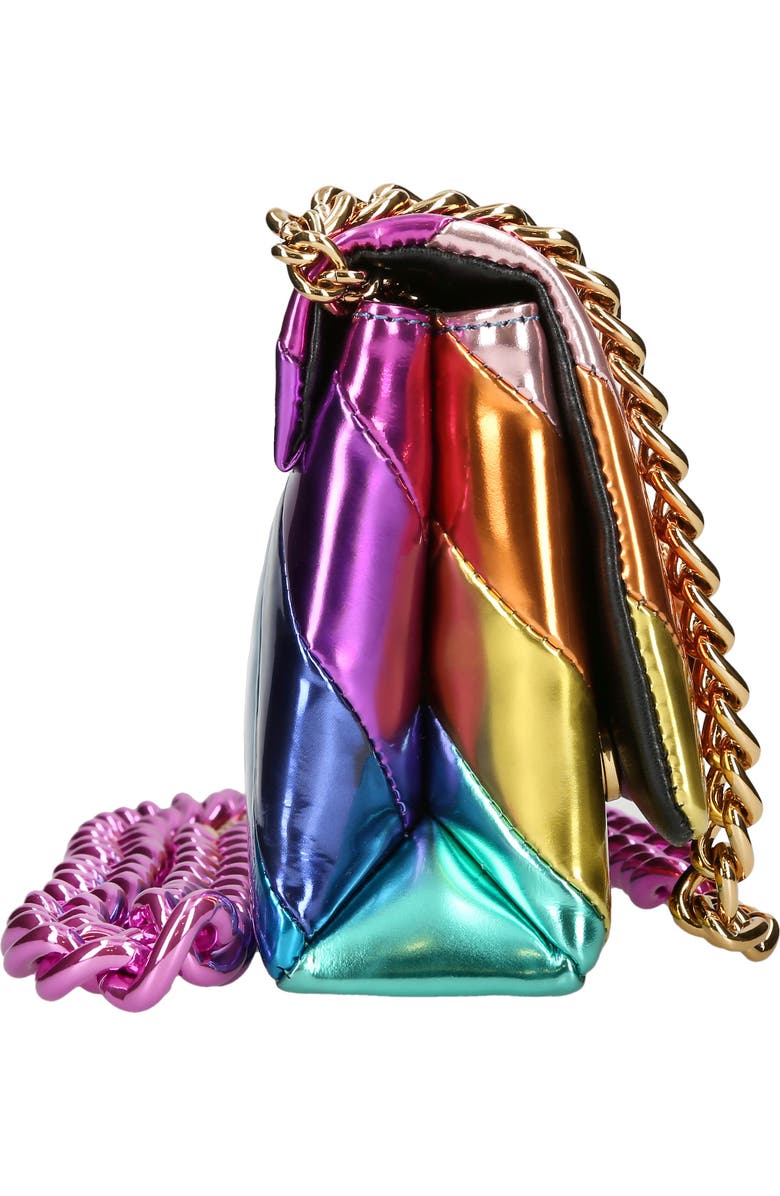 Kurt Geiger London Mini Kensington Metallic Leather Crossbody Bag, Alternate, color,