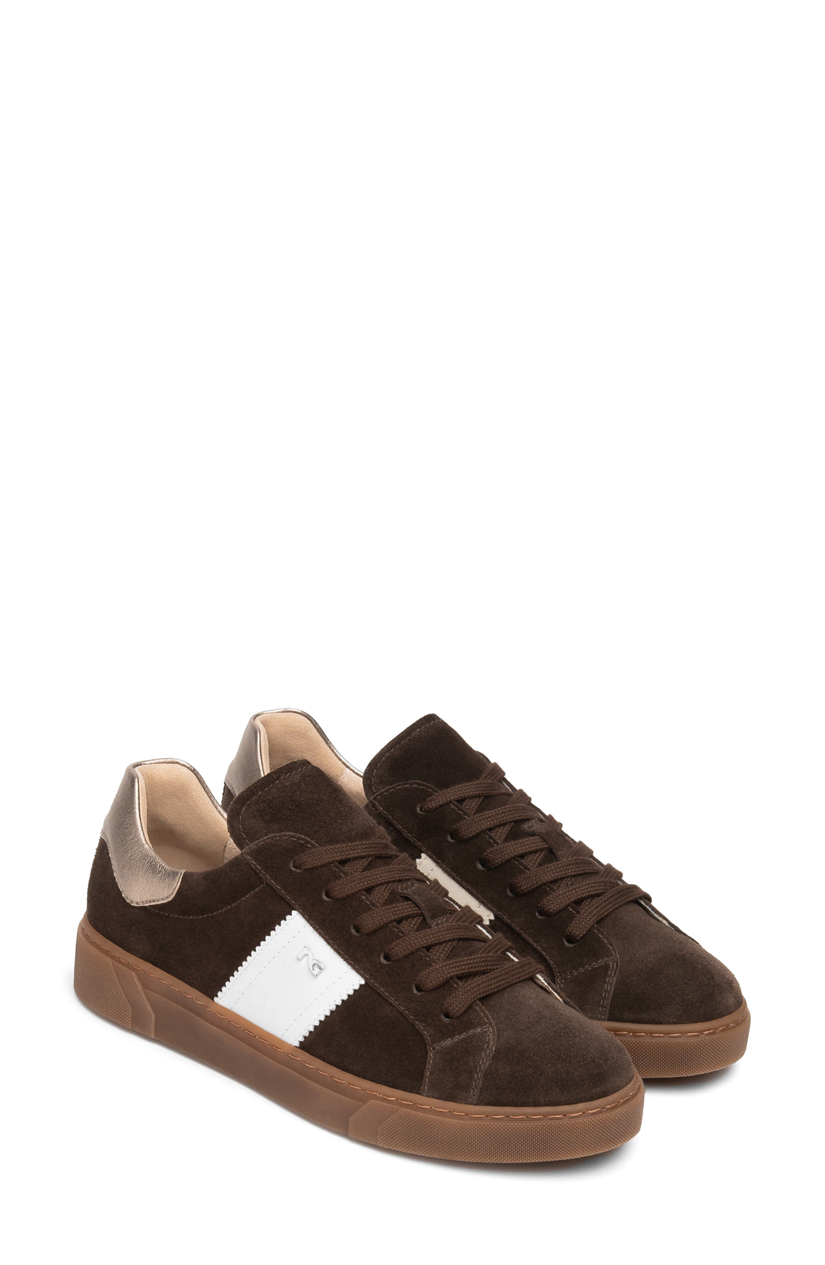 Retro Low Top Leather Sneaker, Main, color, CHOCOLATE