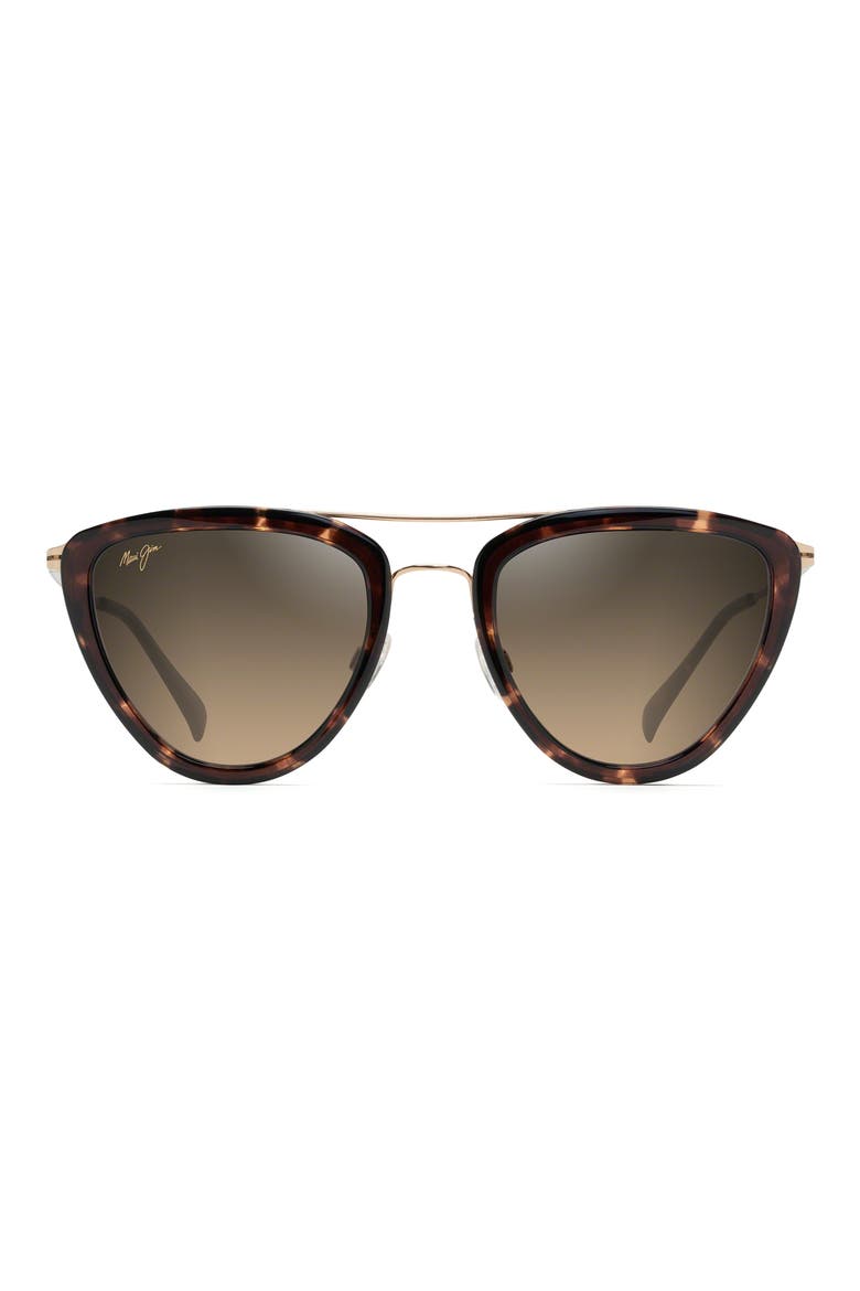 Hunakai 53mm Gradient PolarizedPlus2® Sunglasses, Main, color, TORTOISE