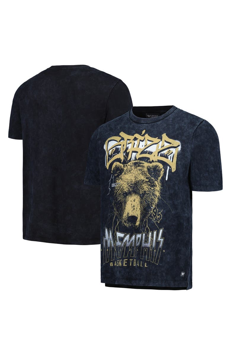 THE WILD COLLECTIVE Unisex The Wild Collective  Black Memphis Grizzlies Tour Band T-Shirt, Main, color, Black