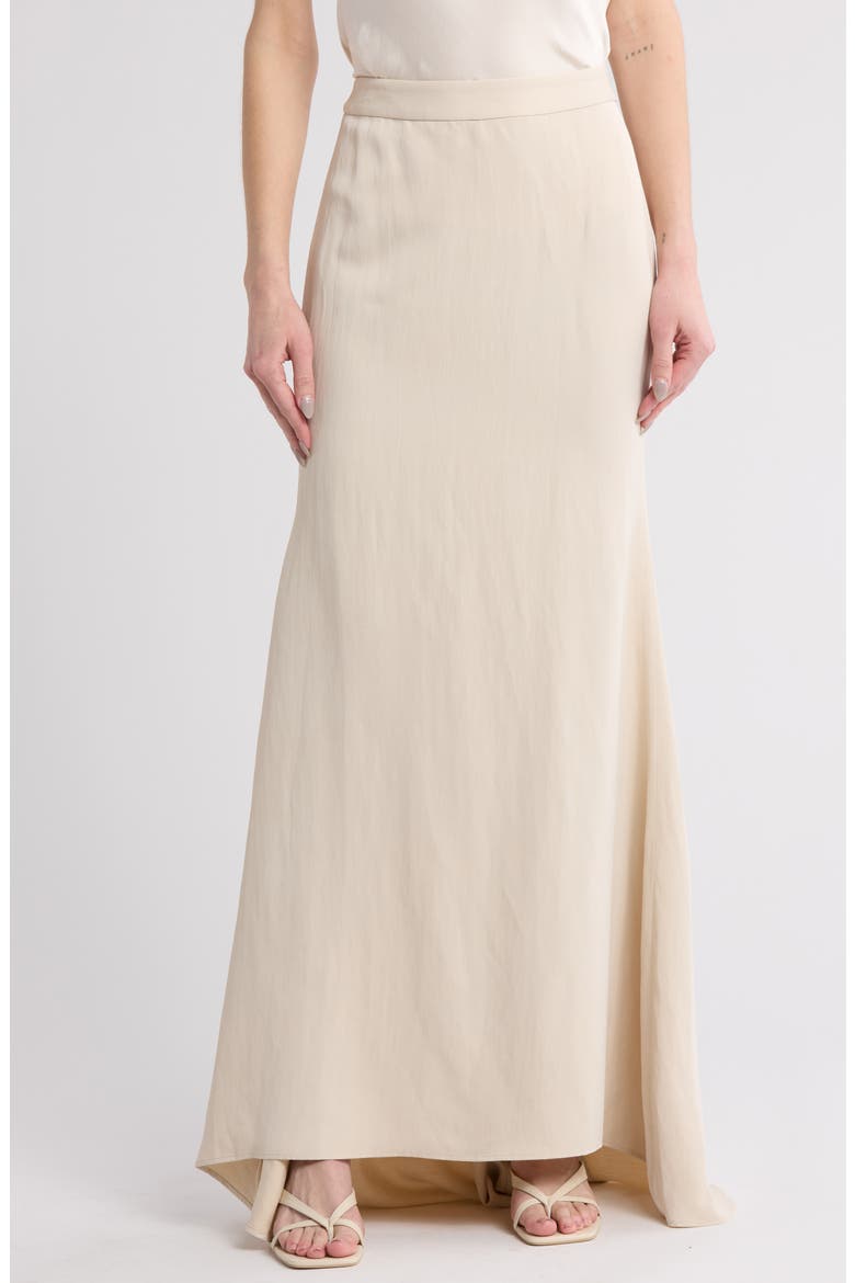 Isn't It Romantic High-Low Midi Skirt, Main, color, FRENCH OAK