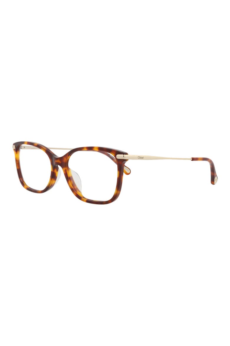 54mm Rectangular Optical Glasses, Alternate, color, HAVANA GOLD TRANSPARENT