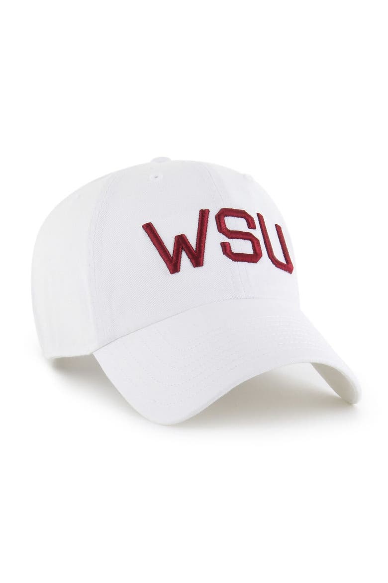 Men's '47 White Washington State Cougars Vault Clean Up Adjustable Hat, Alternate, color, White