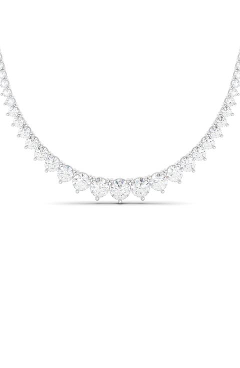 Graduated Lab Created Diamond Necklace