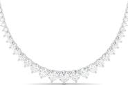 HauteCarat Graduated Lab Created Diamond Necklace