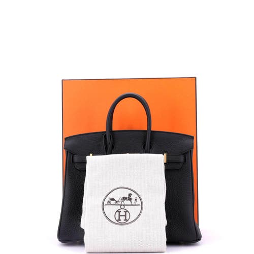 Pre-owned Hermes Hermes Birkin Handbag Black Togo With Gold Hardware 25 In Black