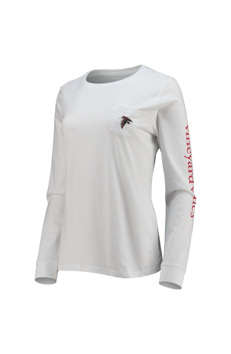 vineyard vines Women's Vineyard Vines White Atlanta Falcons Helmet Long Sleeve T-Shirt, Alternate, color, White