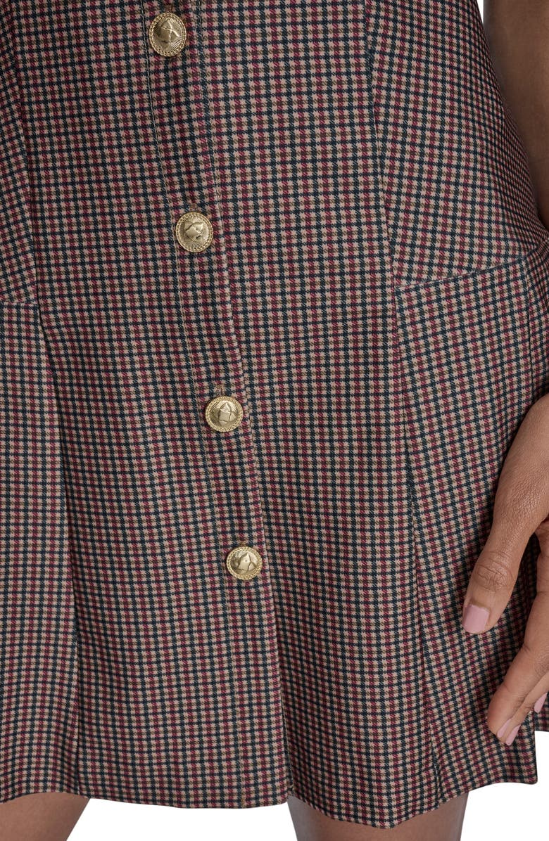 BCBG Microcheck Sleeveless Minidress, Alternate, color, 