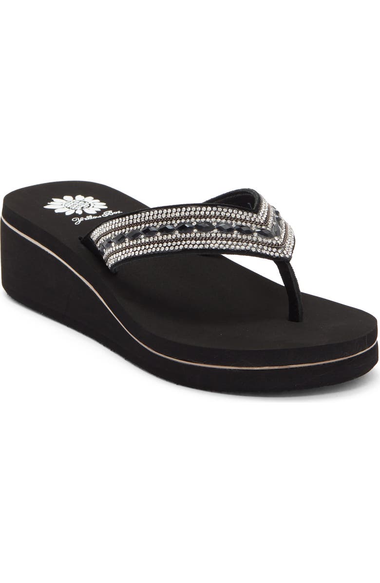 Yellow Box Premium Marcy Flip Flop Sandal, Main, color, Black