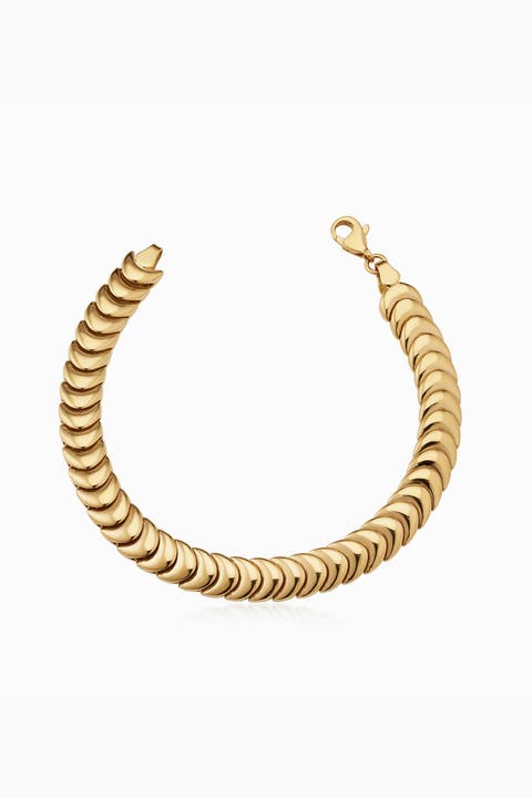 14K Gold Bold Cobra Bracelet