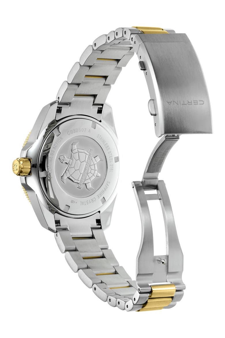 DS Action Diver Powermatic 80 Automatic Bracelet Watch, 43mm, Alternate, color, STAINLESS STEEL / TWO TONE