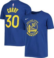 Nike Youth Nike Stephen Curry Royal Golden State Warriors Logo Name & Number Performance T-Shirt