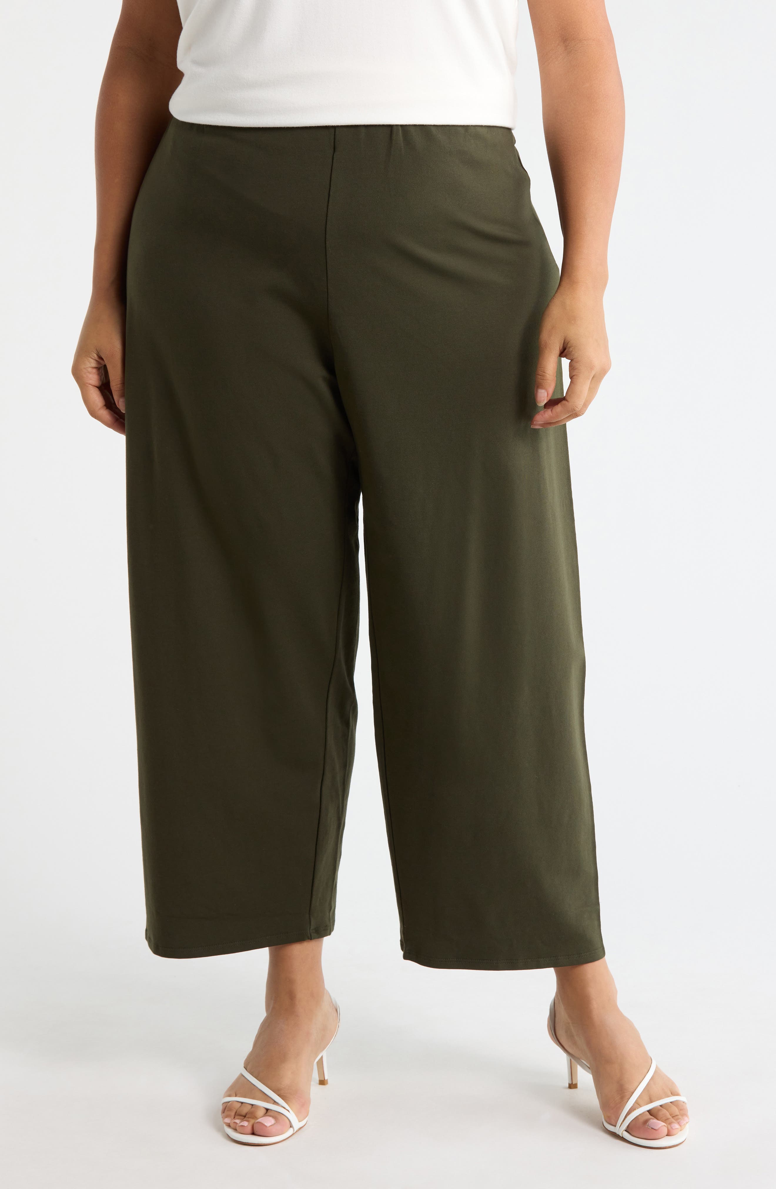 Eileen Fisher Straight Leg Cropped Pants