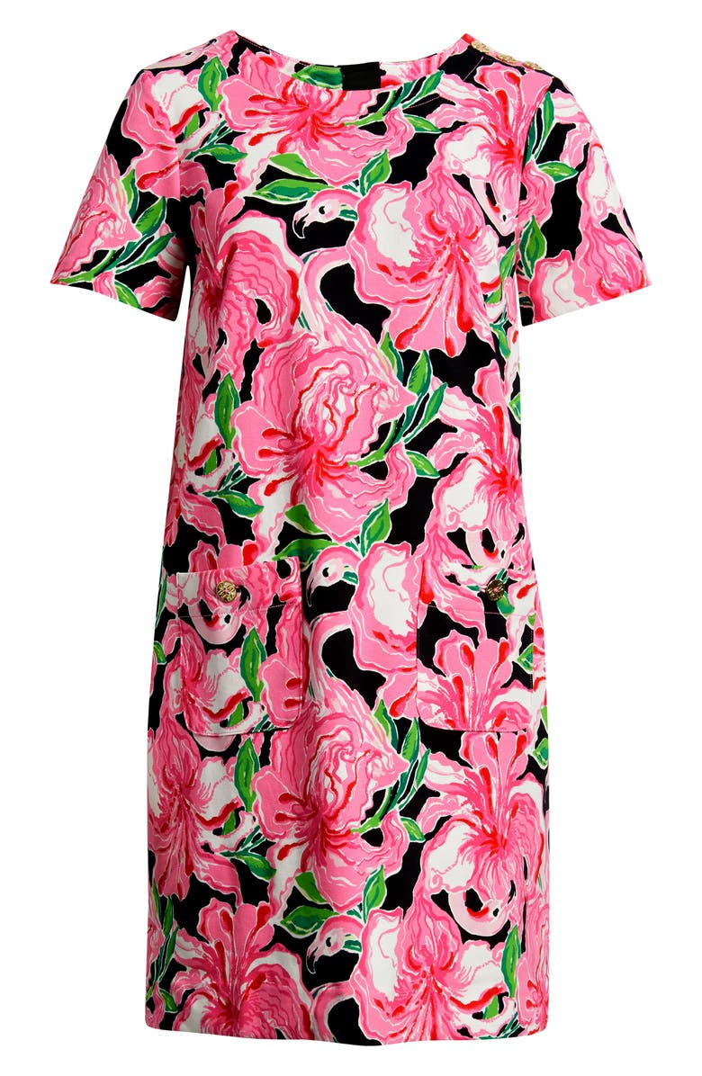 Lilly Pulitzer<sup>®</sup> Mattison Floral Cotton Blend Shift Dress, Alternate, color, Onyx Party All The Time