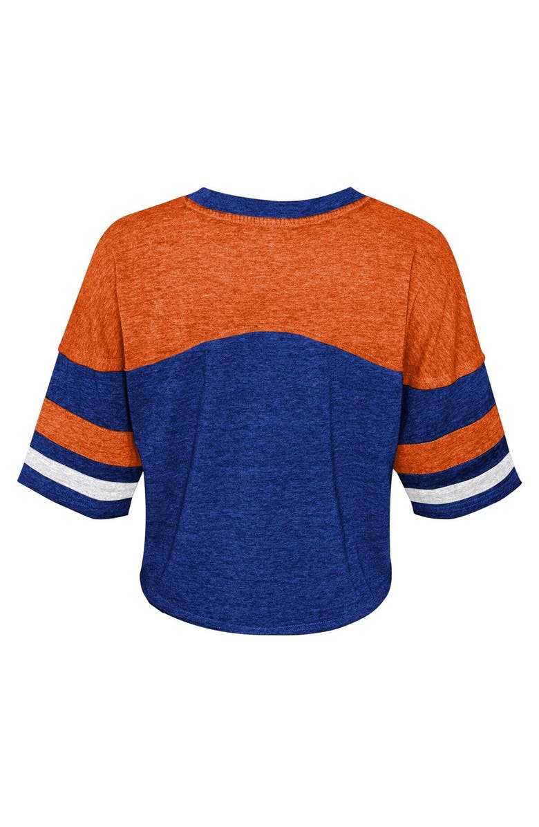 Outerstuff Girls Youth Royal Florida Gators Sunday Friday Sleeve Stripe Jersey T-Shirt, Alternate, color, Royal