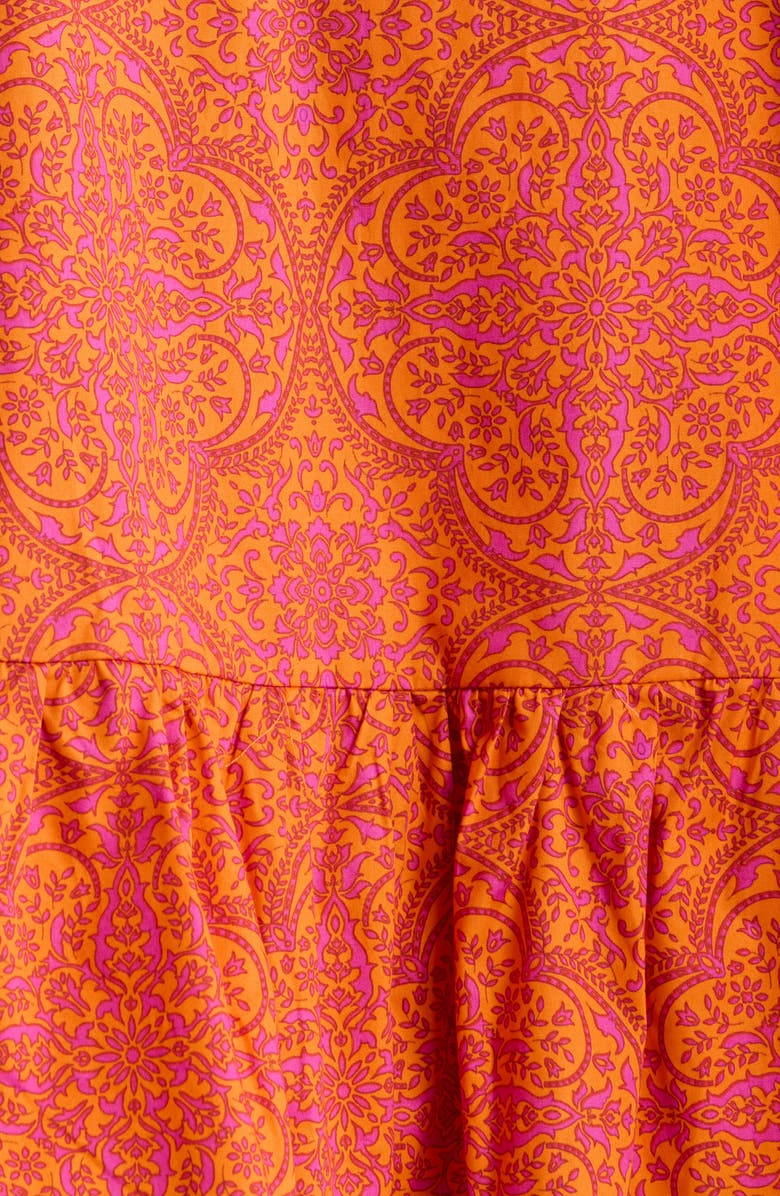 SUGARLIPS Debary Floral Celeste Minidress, Alternate, color, Flame-Orange