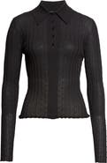 Proenza Schouler Monet Fine Bobble Knit Long Sleeve Top