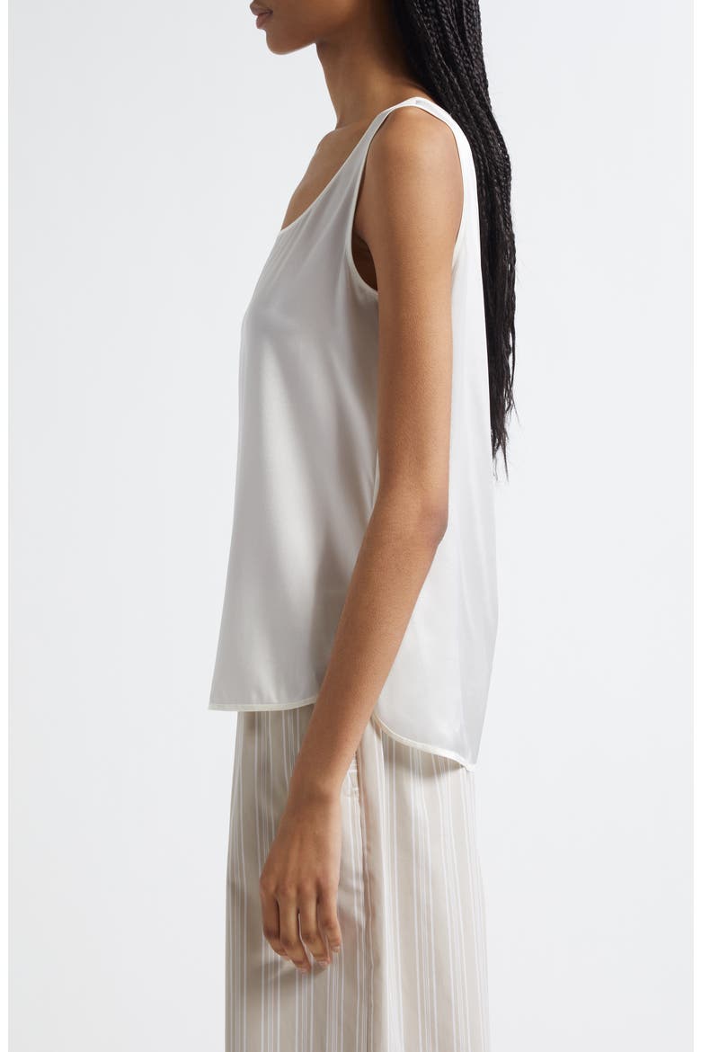 Pan Sleeveless Stretch Silk Top, Alternate, color, WHITE