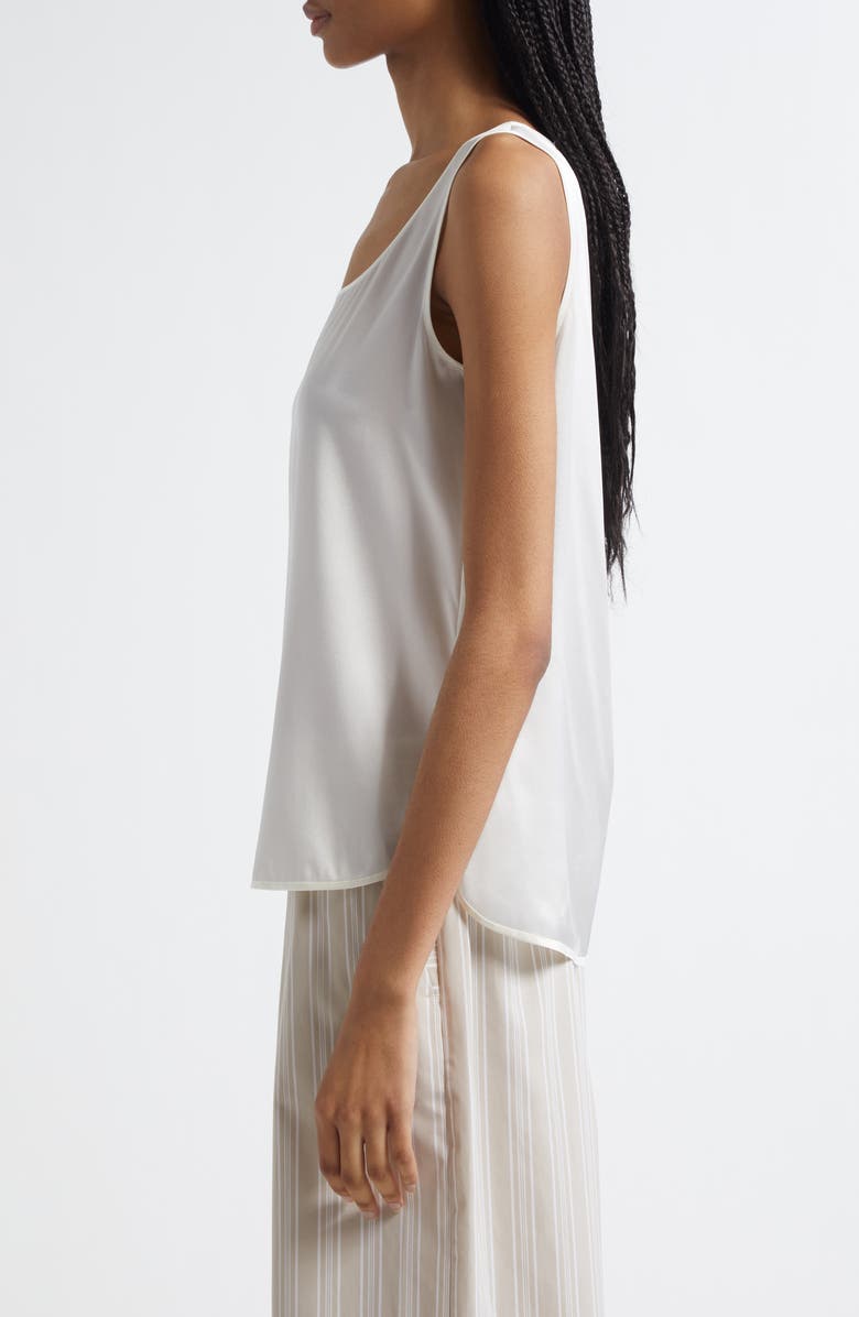 MM by Max Mara Pan Sleeveless Stretch Silk Top, Alternate, color, White