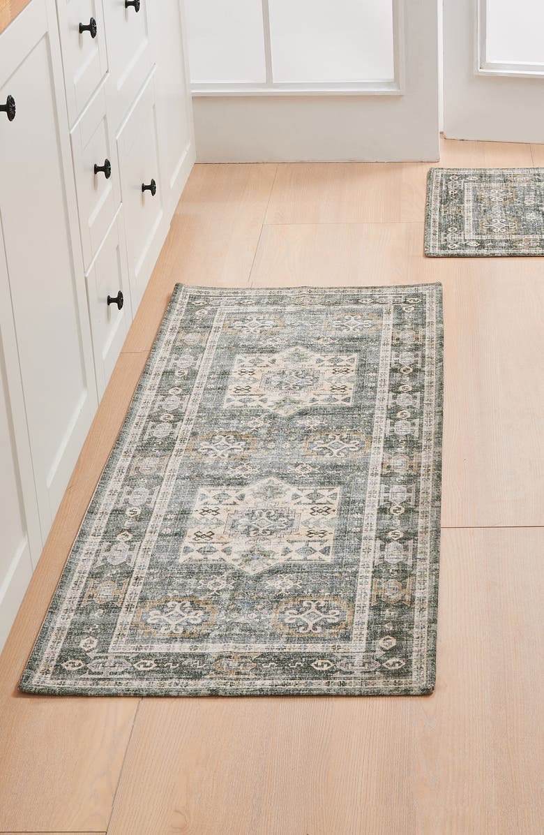 Woven & Weft Medallion Machine-Washable Rug, Alternate, color,