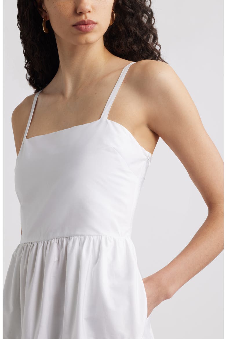 Cotton Poplin Tiered A-Line Dress, Alternate, color, WHITE