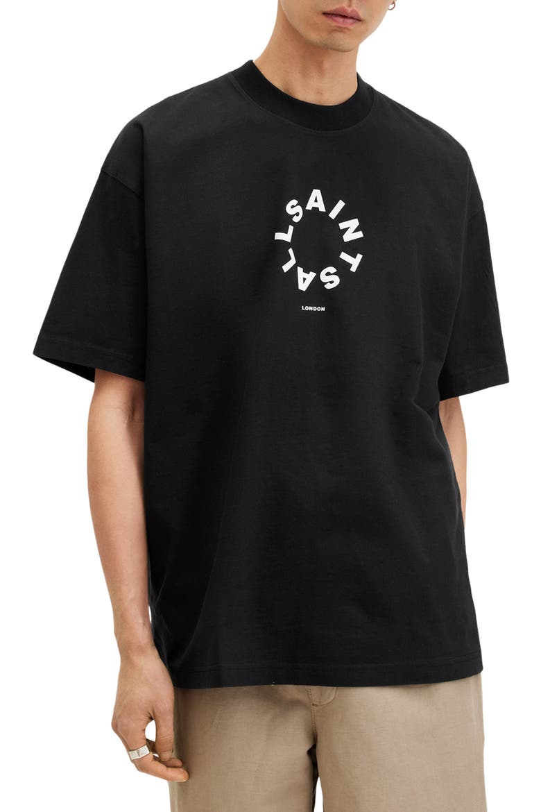 Tierra Cotton Graphic T-Shirt, Main, color, JET BLACK