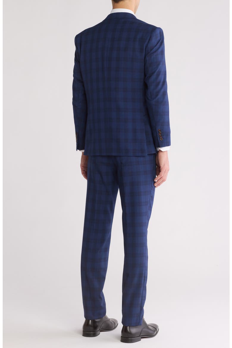Slim Fit 3-Piece Check Suit, Alternate, color, BLUE